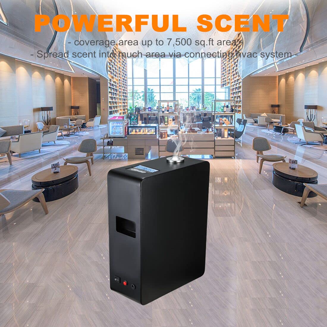 Kevinleo Scent Air Machine for 3,500-7,500 Sq.ft Area,Waterless,500ml Refill Bottle,Last Long,Cold Air Technology,Powerful Scent,HVAC Scent Diffuser Air Freshener for Hotel Office Business SPA