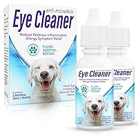 Dog Eye Drops, Dog Eye Infection Treatment, Dog Eye Cleaner Cataract Eye Drops for Dogs - Relieve Red Eyes & Allergy Symptoms & Removing Eye Stains (2 Packs)