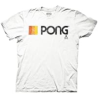 Ripple Junction Pong Men's Short Sleeve T-Shirt Classic Atari Logo Vintage Gaming Retro Graphic Original Officially Licensed