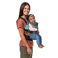 Infantino Go Forward Evolved Carrier - Ergonomic Face-in and Face-Out, Front and Back Carry, for Newborns and Toddlers 8-40 lbs, Gray
