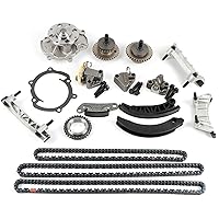9-0753S Engine Timing Chain Kit - With Water Pump Fits for Buick for Pontiac for Cadillac for Saab for Saturn 3.0L 3.6L Engine Aftermarket Parts,1 Year Warranty