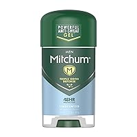 Mitchum Men Gel Antiperspirant Deodorant, Unscented, 2.25oz.