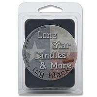 Icy Black, Lone Star Candles & More's Premium Hand Poured Strongly Scented Wax Melts, An Earthy Masculine Blend, Custom Scent, 12 Wax Cubes, USA Made in Texas, 2-Pack