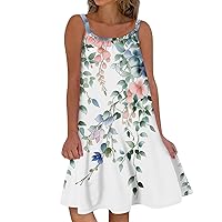 Dresses for Women 2024, Women's Beach Casual Sleeveless Cute Sling Tank Dress, S XXXL