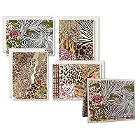 Karen Foster Design Blank Boxed Notecard Set, 12-Count, Modern Safari