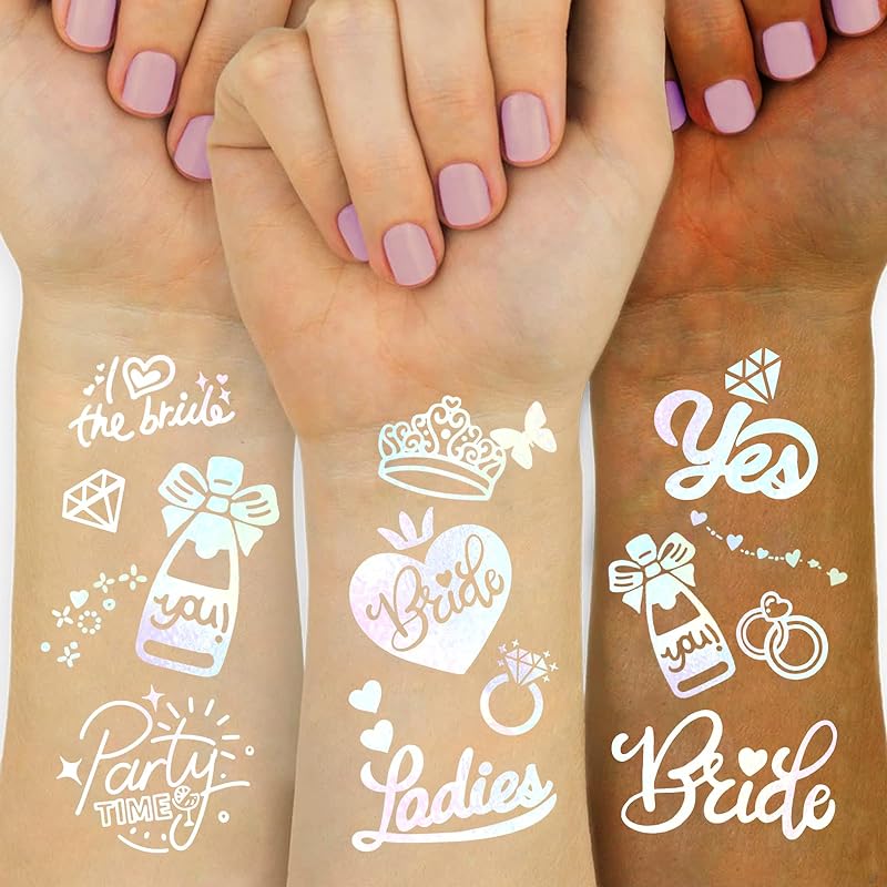 20Pcs/Pack Rose Gold Team Bride Temporary Tattoos Stickers Wedding Party  Decoration Bridesmaid Bachelorette Hen Party Supplies - AliExpress