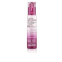 GIOVANNI 2chic Ultra-Luxurious Leave-In Conditioning & Styling Elixir - Smoothing Hair Cream for Curly & Wavy Hair, Aloe Vera, Paraben Free, Color Safe, Cherry Blossom & Rose Petal - 4 oz