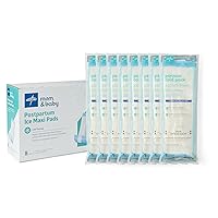 Medline 2-in-1 Absorbent Perineal Pad and Instant Cold Ice Packs for Postpartum Care (8 Count). Ready-to-use Essential for After Delivery, Maternity, Postpartum Care