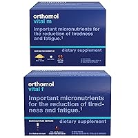 Orthomol Vital M Powder & Vital F Vials, Vitamins and Nutrients for Men's and Women's Health, 30-Day Supply