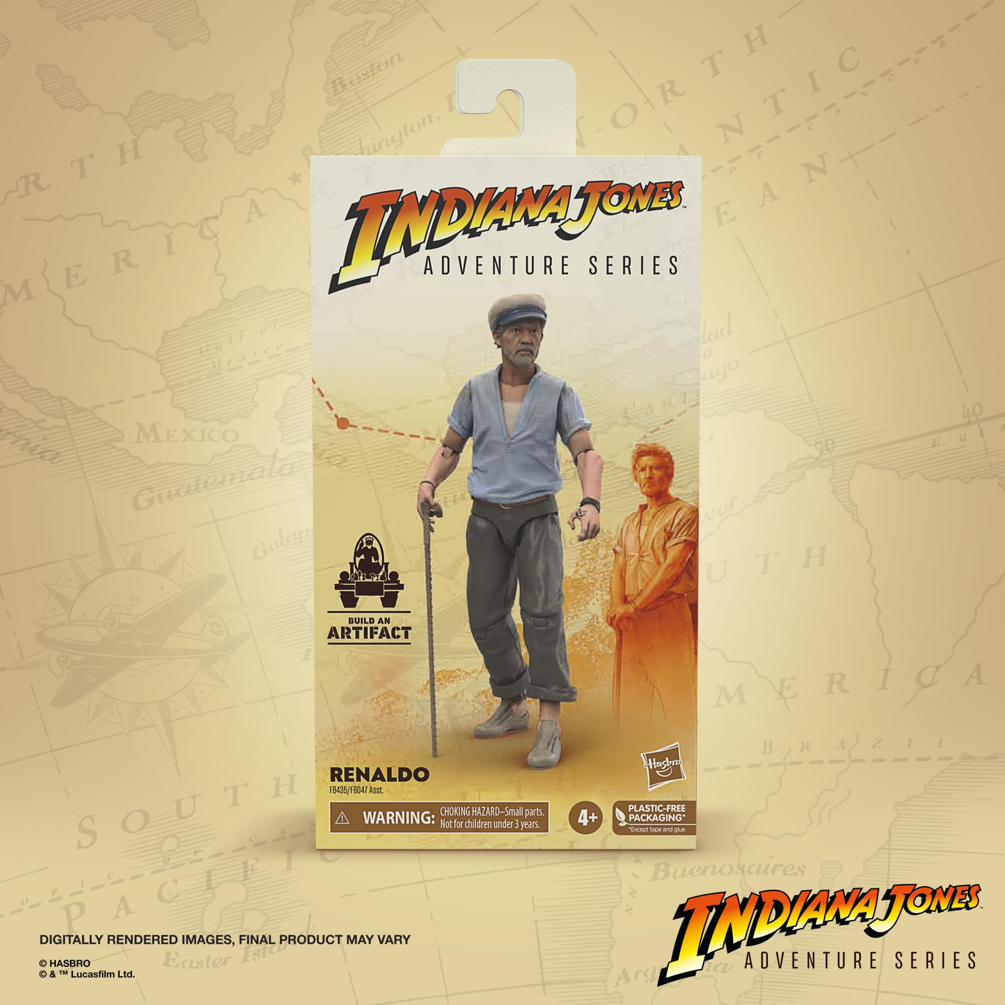 Indiana Jones and the Dial of Destiny Adventure Series Renaldo Action Figure, 6-inch Indiana Jones Action Figures, Toys for Kids Ages 4 and up