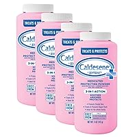 Caldesene Medicated Protecting Powder with Zinc Oxide & Cornstarch-Talc Free, 5 Ounce (4 Pack)