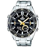 [Set Products] CASIO Ediphis EDIFICE Analog Digital Chronograph EFV-C100D-1BVDF Men's Watch & Microfiber Cloth 13x13 cm [Reverse Import]