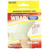 MUELLER Sports Medicine All-Purpose Support Wrap for Men and Women, Adjustable Compression for Joint and Muscle Support, Beige