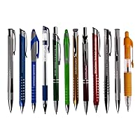 Misprinted Pen Assortment / 100 Count Misprinted Pens/Bulk Lot Variety Of Black And Blue Ink Pens/Printed In The USA 100 Count (Pack of 1)