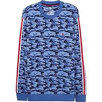 Tommy Hilfiger Mens Cotton Camouflage Pajama Top Blue XL