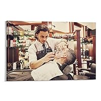 AYTGBF Men's Hairstyles Barber Shop Decor Posters Beauty Salon Poster (15) Canvas Painting Wall Art Poster for Bedroom Living Room Decor 16x24inch(40x60cm) Frame-style