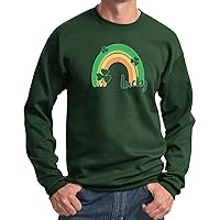 St Patricks Day Lucky Rainbow Pullover Sweatshirt