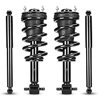 Front+Rear Complete Struts w/Coil Spring Shock Absorbers Assembly 579104 4345073 Compatible with 2007-2014 Chevrolet Avalanche Suburban 1500 Tahoe GMC Yukon XL 1500 Cadillac Escalade ESV EXT