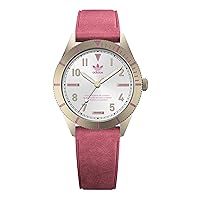 Adidas Pink Eco-Leather Strap Watch (Model: AOFH225092I)