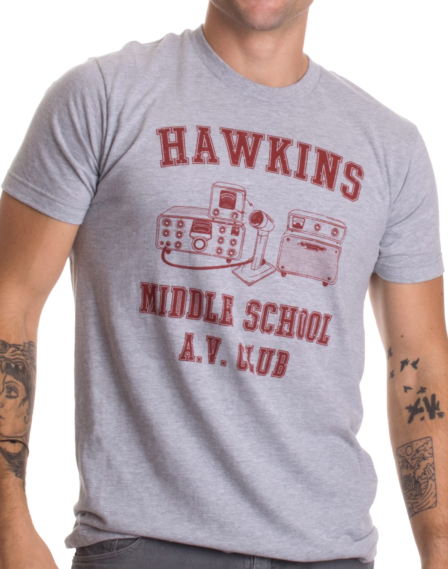 Hawkins Middle School A.V. Club | Vintage Style 80s Costume AV Hawkin T-Shirt
