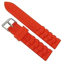 Milano 18mm Trendy Silicone Red Waterproof Replacement Watch Band Strap