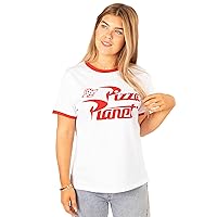 Toy Story Pizza Planet Ringer Women's T-Shirt (XL) White