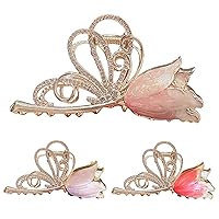 3PCS Hair Clips Metal Hair Claw Clips Non-Slip Large Hair Clips Hair Styling Accessories for Women Girls, hair clips