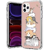 Compatible with iPhone 15 Pro Max Aesthetic Trendy Design Phone case，cute cartoon cat pile pattern Soft TPU Bumper Protective iPhone 15 Pro Max case for Women girls gifts, Wireless Charging Supported