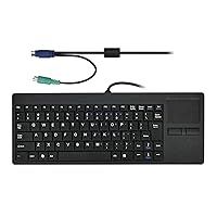 MCSaite Wired PS2 Silm Keyboard with Touchpad - Portable Scissors Foot Structure - Fit with Professional or Industrial Use for Computer Laptop Mac Notebook