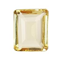 Beautiful Yellow Citrine 85.50 Ct Pendant Size Yellow Citrine, Emerald Cut Yellow Citrine Gemstone for Jewelry BO-276