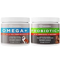 Itchy Dog Skin Bundle for Dogs That Scratch a lot - Dog Probiotic and Omega Supplement Bundle for Healthy Digestion and Itchy Skin Relief (60 Chews)