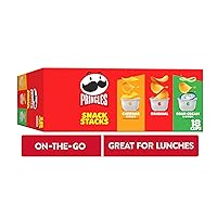 Pringles Potato Crisps Chips, Lunch Snacks, On-the-Go Snacks, Snack Stacks, Variety Pack, 12.9oz Box (18 Cups)