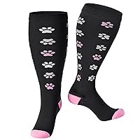 Wide Calf Compression Socks for Women Men, Plus Size Compression Socks