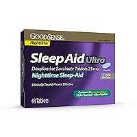 Good Sense Nighttime Sleep-Aid Ultra Tablets, Doxylamine Succinate 25 mg, 48 Count