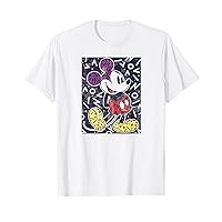 Amazon Essentials Mickey Mouse Standing with 80s Pop Geometric Pattern T-Shirt