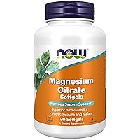 NOW Supplements, Magnesium Citrate, With Glycinate & Malate, Nervous System Support*, 90 Softgels