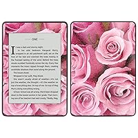 MightySkins Glossy Glitter Skin for Kindle Paperwhite 2018 Waterproof Model - Pink Roses | Protective, Durable High-Gloss Glitter Finish | Easy to Apply, Remove, and Change Styles | Made in The USA