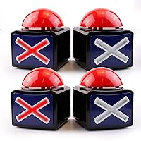 BEAN LIEVE 4Pack Game Buzzer - Game Answer Buzzer with Lights and Sound Trivia Quiz Got Talent Buzzer, Buzzer Buttons for Game Show, Red Game Buzzer for Adult Classroom