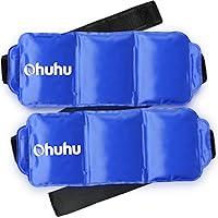 Ice Packs for Injuries: Ohuhu 2 Pack Reusable Ice Packs with Strap Hot Cold Therapy Gel Ice Pack Pain Relief for Shoulder Knee Back Neck Hip Aches Injury
