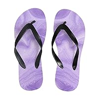 Vantaso Slim Flip Flops for Women Abstract Fluid Purple Marble Yoga Mat Thong Sandals Casual Slippers