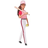 Barbie Olympic Games Tokyo 2020 Softball Doll with Softball Uniform, Tokyo 2020 Jacket, Medal, Softball, Bat and Glove for Ages 3 and Up