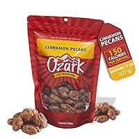 Cinnamon-coated Pecans, Flavored Snack Nuts with Cinnamon Spice, World-Class Gourmet Candied Peanuts in a Resealable Pack (7.0 oz)