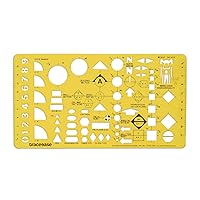 Traceease Architectural Detailer Templates for Room/Door/Window Wheel Chair Interior Drafting Tool,1 Stencil