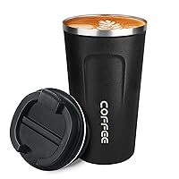 CS COSDDI 17 oz Stainless Steel Vacuum Insulated Tumbler - Coffee Travel Mug Spill Proof with Lid - Thermos Cup for Keep Hot/Ice Coffee,Tea and Beer