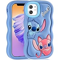 oqpa for iPhone 11 Case Cute Cartoon 3D Character Design Girly Cases for Girls Boys Women Teens Kawaii Unique Fun Cool Funny Silicone Soft Shockproof Protective Cover for Apple i Phone 11 6.1