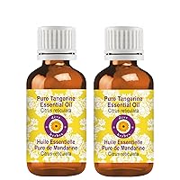 Deve Herbes Pure Tangerine Essential Oil (Citrus reticulata) Steam Distilled (Pack of Two) 100ml X 2 (6.76 oz)