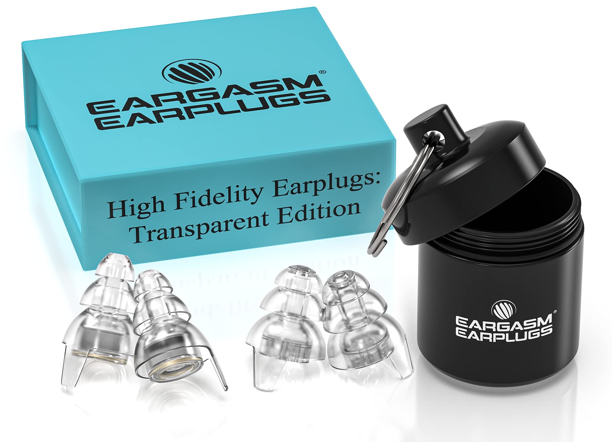 Eargasm High Fidelity & Smaller Ears Transparent Edition: Earplugs for Concerts, Musicians, Noise Sensitivity and More