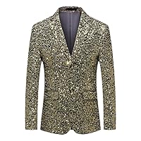 Sequin Blazers for Men Slim Fit Mens Suit Jacket Blazers Party Prom Stage Costume