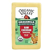 Organic Valley Gourmet Grassmilk Raw Organic Cheddar Cheese Block — Grass-Fed, No Added Hormones — 8 Oz