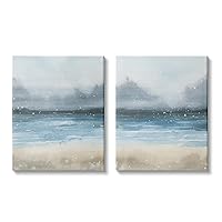 Stormy Coastal Ocean Waves 2pc Set Canvas Wall Art, Design by Grace Popp